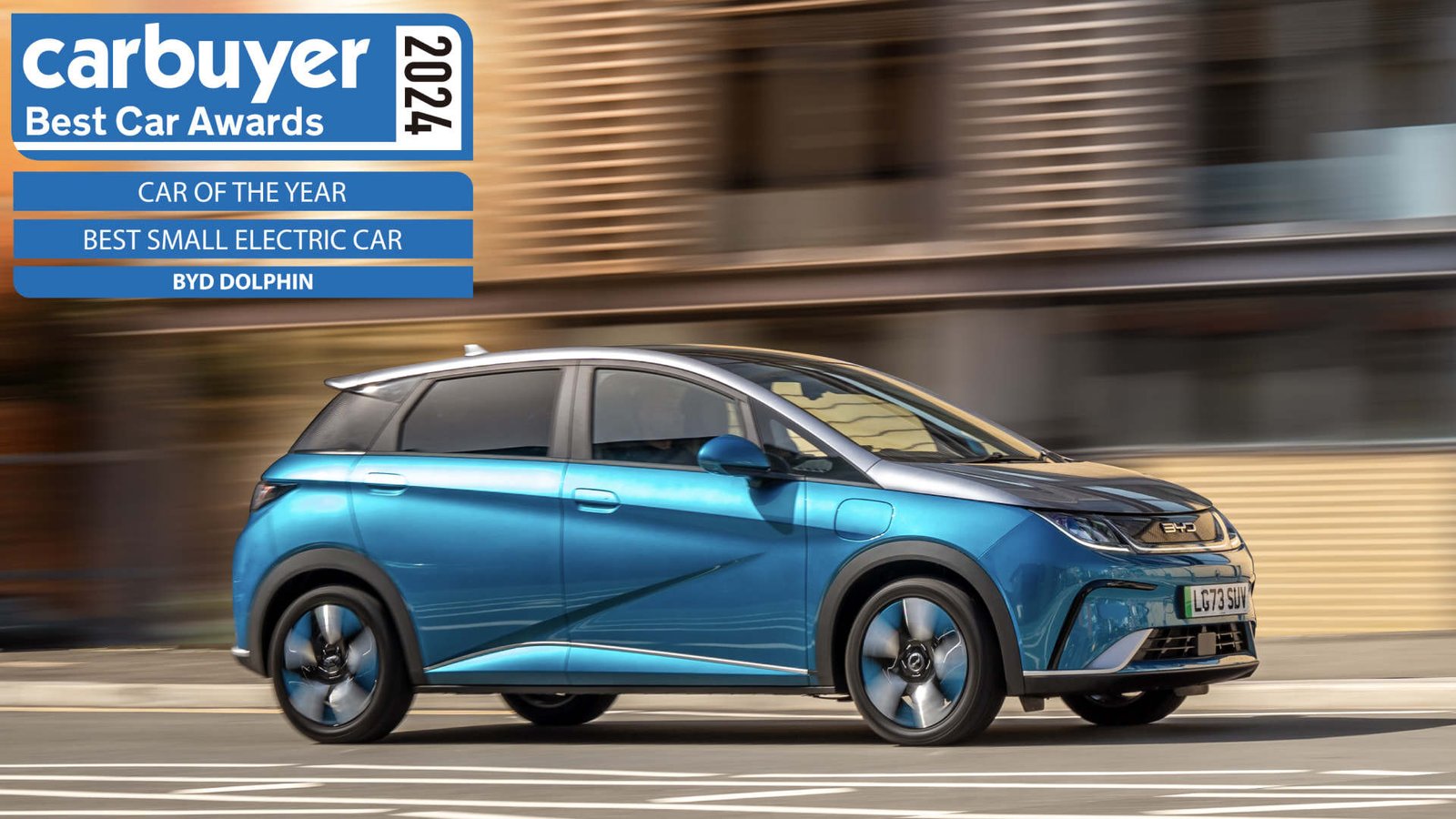 BYD DOLPHIN-ს 2024 წლის Carbuyer New Car Awards-ზე „საუკეთესო მცირე ელექტრომობილისა“ და „წლის ავტომობილის“ ჯილდოები მიენიჭა